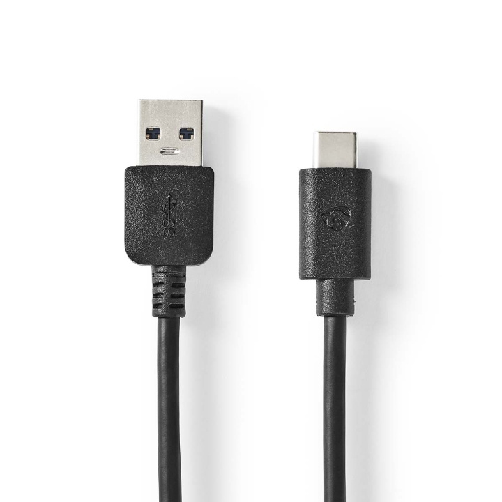 Nedis USB kaapeli | USB 3.2 Gen 1 | USB-A Uros | USB-C™ Uros | 60 W | 5 Gbps | Niklattu | 2.00 m | Pyöreä | PVC | Musta | Laatikko ryhmässä TIETOKOONET & TARVIKKEET / Kaapelit & Sovittimet / USB / USB-C @ TP E-commerce Nordic AB (C66166)