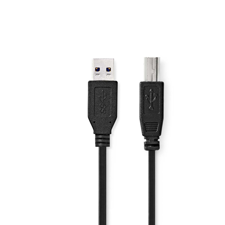 Nedis USB kaapeli | USB 3.2 Gen 1 | USB-A Uros | USB-B Uros | 5 Gbps | Niklattu | 2.00 m | Pyöreä | PVC | Musta | Label ryhmässä TIETOKOONET & TARVIKKEET / Kaapelit & Sovittimet / USB / USB-A / Kaapelit @ TP E-commerce Nordic AB (C66184)
