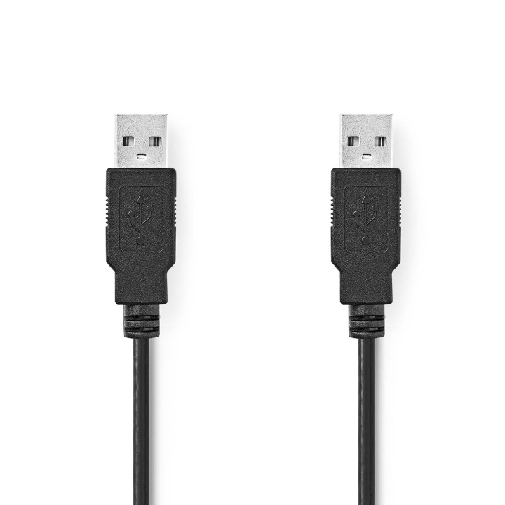 Nedis USB kaapeli | USB 2.0 | USB-A Uros | USB-A Uros | 480 Mbps | Niklattu | 3.00 m | Pyöreä | PVC | Musta | Label ryhmässä TIETOKOONET & TARVIKKEET / Kaapelit & Sovittimet / USB / USB-A / Kaapelit @ TP E-commerce Nordic AB (C66187)