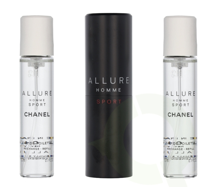 Chanel Allure Homme Sport Giftset 60 ml 2x Edt Spray Refill 20Ml/ 1 Edt Spray 20ML ryhmässä KAUNEUS JA TERVEYS / Lahjapakkaukset / Miesten lahjapakkaukset @ TP E-commerce Nordic AB (C66196)