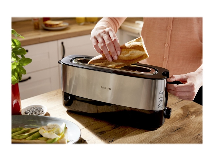 Philips Viva Collection HD2692 Toaster Black ryhmässä KOTI, TALOUS JA PUUTARHA / Kodinkoneet / Leivänpaahtimet & Leipägrillit / Leivänpaahtimet @ TP E-commerce Nordic AB (C66374)