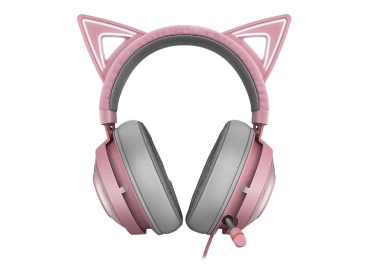 Razer Kraken Kitty Wired Headset Pink ryhmässä TIETOKOONET & TARVIKKEET / GAMING / Kuulokkeet @ TP E-commerce Nordic AB (C66385)