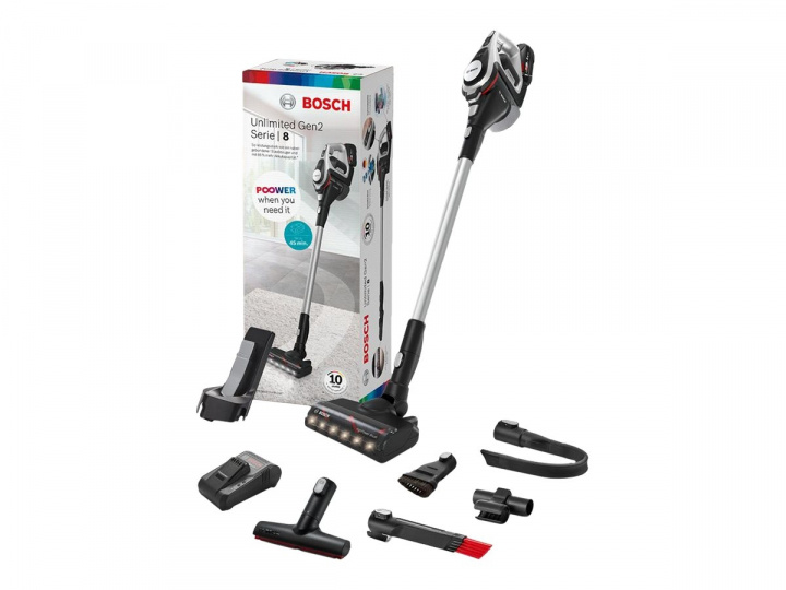 Bosch Unlimited Gen2 Series | 8 BSS82SIL1 Stick/handhållen dammsugare Silver ryhmässä KOTI, TALOUS JA PUUTARHA / Siivoustuotteet / Imurit & Tarvikkeet / Varsi-imurit @ TP E-commerce Nordic AB (C66418)