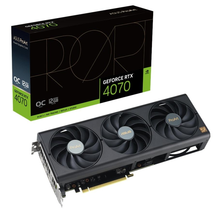 ASUS ProArt GeForce RTX 4070 Ti 12GB 12GB OC Edition ryhmässä TIETOKOONET & TARVIKKEET / Tietokoneen komponentit / Näytönohjaimet @ TP E-commerce Nordic AB (C66476)