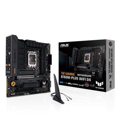 ASUS Tuf Gaming B760M-Plus Wi-Fi D4 - mATX, DDR4 ryhmässä TIETOKOONET & TARVIKKEET / Tietokoneen komponentit / Emolevyt @ TP E-commerce Nordic AB (C66545)