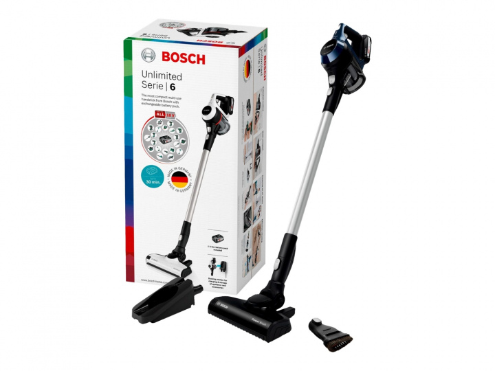 Bosch Unlimited Series | 6 BBS611PCK Stick- och handhållen dammsugare Moonlight Blue ryhmässä KOTI, TALOUS JA PUUTARHA / Siivoustuotteet / Imurit & Tarvikkeet / Varsi-imurit @ TP E-commerce Nordic AB (C66587)