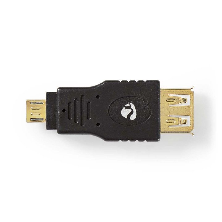 Nedis USB Mikro-B Sovitin | USB 2.0 | USB Micro-B Uros | USB-A Naaras | 480 Mbps | Kullattu | PVC | Antrasiitti | Laatikko ryhmässä TIETOKOONET & TARVIKKEET / Kaapelit & Sovittimet / USB / USB-A / Sovittimet @ TP E-commerce Nordic AB (C66634)