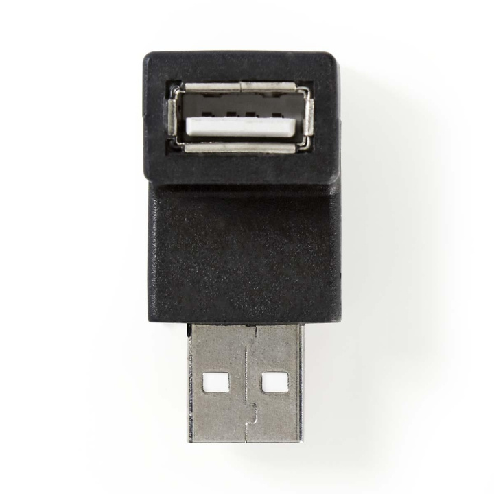 Nedis USB-A Sovitin | USB 2.0 | USB-A Uros | USB-A Naaras | 480 Mbps | Pyöreä | Niklattu | PVC | Musta | Laatikko ryhmässä TIETOKOONET & TARVIKKEET / Kaapelit & Sovittimet / USB / USB-A / Sovittimet @ TP E-commerce Nordic AB (C66650)