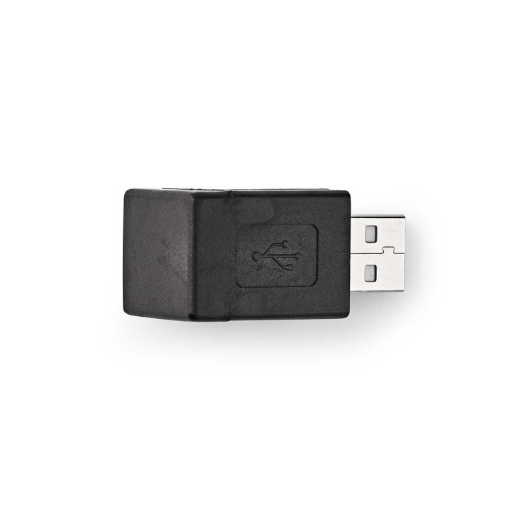 Nedis USB-A Sovitin | USB 2.0 | USB-A Uros | USB-A Naaras | 480 Mbps | Pyöreä | Niklattu | PVC | Musta | Laatikko ryhmässä KODINELEKTRONIIKKA / Tallennusvälineet / Muistikortit / Sovittimet @ TP E-commerce Nordic AB (C66651)