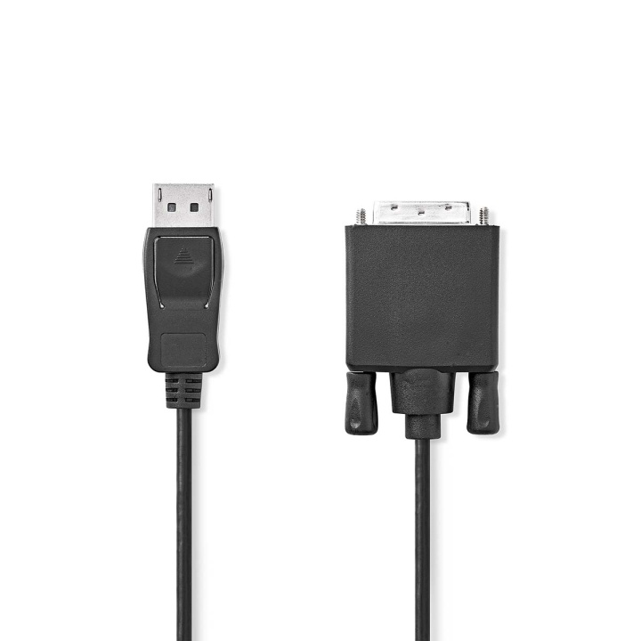 Nedis DisplayPort kaapeli | DisplayPort uros | DVI-D 24+1-Pin Uros | 1080p | Niklattu | 1.00 m | Pyöreä | PVC | Musta | Label ryhmässä TIETOKOONET & TARVIKKEET / Kaapelit & Sovittimet / DisplayPort / Kaapelit @ TP E-commerce Nordic AB (C66713)