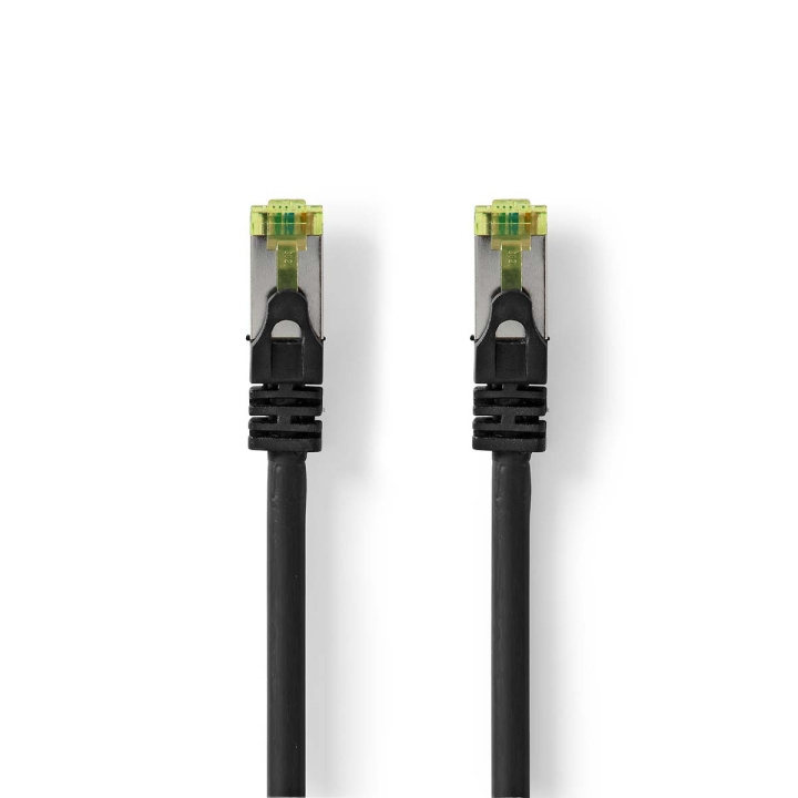 Nedis CAT7 verkkokaapeli | S/FTP | RJ45 uros | RJ45 uros | 2.00 m | Snagless | Pyöreä | LSZH | Musta | Label ryhmässä TIETOKOONET & TARVIKKEET / Kaapelit & Sovittimet / Verkko / Cat7 @ TP E-commerce Nordic AB (C66728)