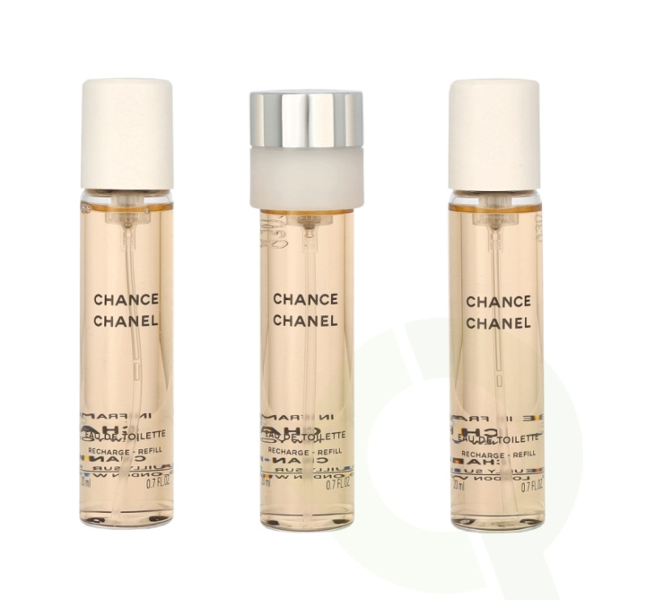 Chanel Chance Twist And Spray 60 ml 3x Edt Spray Refill 20Ml - Twist and Spray ryhmässä KAUNEUS JA TERVEYS / Lahjapakkaukset / Naisten lahjapakkaukset @ TP E-commerce Nordic AB (C66742)