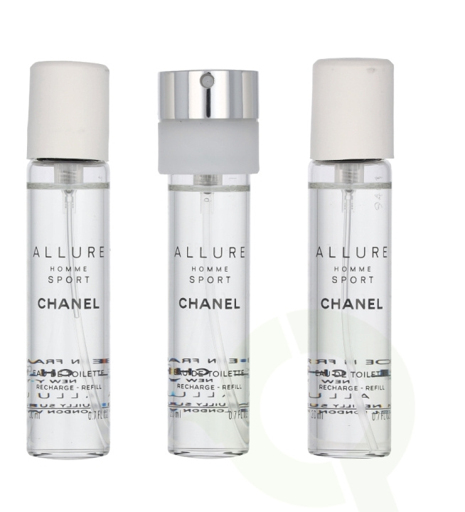 Chanel Allure Homme Sport Giftset 60 ml 3x Edt Travel Spray Refill 20Ml - Twist and Spray ryhmässä KAUNEUS JA TERVEYS / Lahjapakkaukset / Miesten lahjapakkaukset @ TP E-commerce Nordic AB (C66747)