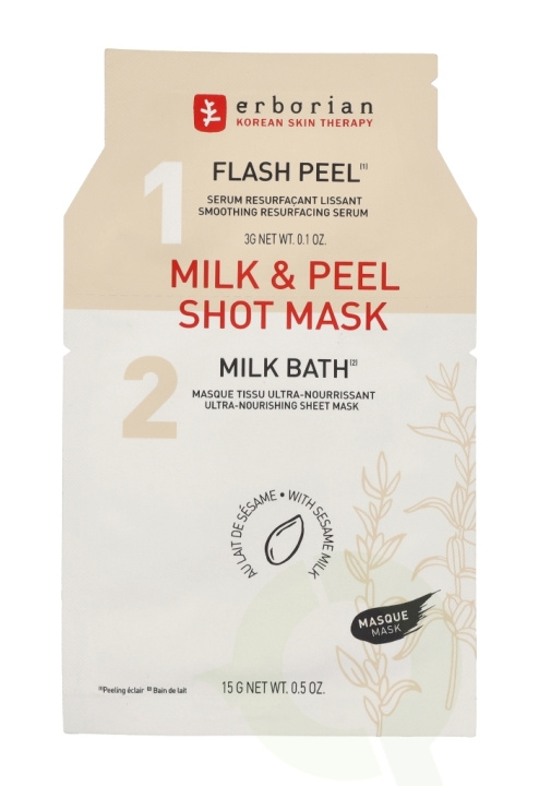 Erborian Milk & Peel Shot Mask 15 g ryhmässä KAUNEUS JA TERVEYS / Ihonhoito / Kasvot / Naamiot @ TP E-commerce Nordic AB (C66786)