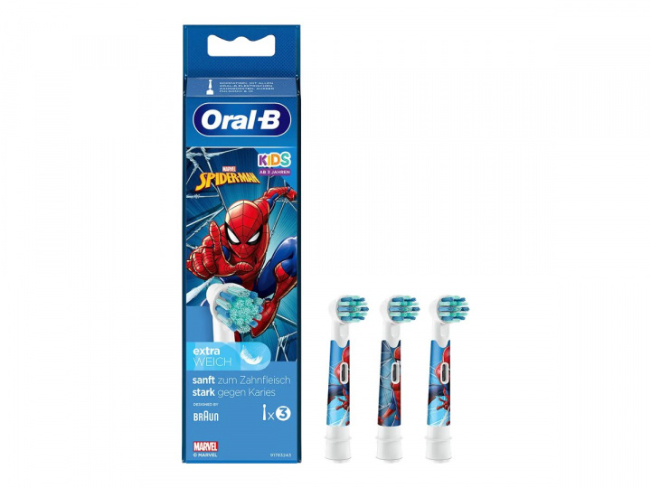 Oral B Extra toothbrush head Spiderman ryhmässä KAUNEUS JA TERVEYS / Suunhoito / Sähköhammasharjat Tarvikkeet @ TP E-commerce Nordic AB (C66947)