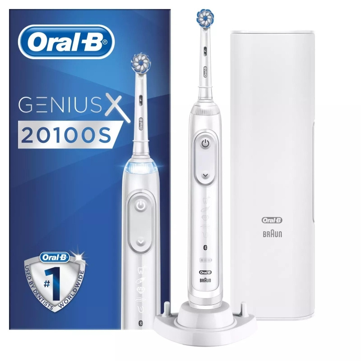 Oral B Electric Toothbrush Genius X 20100S White ryhmässä KAUNEUS JA TERVEYS / Suunhoito / Sähköhammasharjat @ TP E-commerce Nordic AB (C66948)