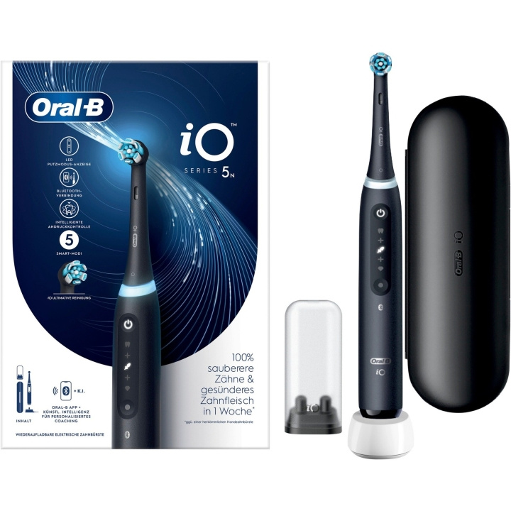 Oral B iO Series 5 (Matt Black) Elektrisk tandborste ryhmässä KAUNEUS JA TERVEYS / Suunhoito / Sähköhammasharjat @ TP E-commerce Nordic AB (C66955)