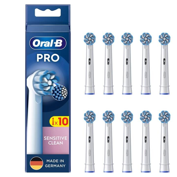 Oral B Pro Sensitive Clean Borsthuvuden Vit, 10 st. extra tandborsthuvuden ryhmässä KAUNEUS JA TERVEYS / Suunhoito / Sähköhammasharjat Tarvikkeet @ TP E-commerce Nordic AB (C66963)