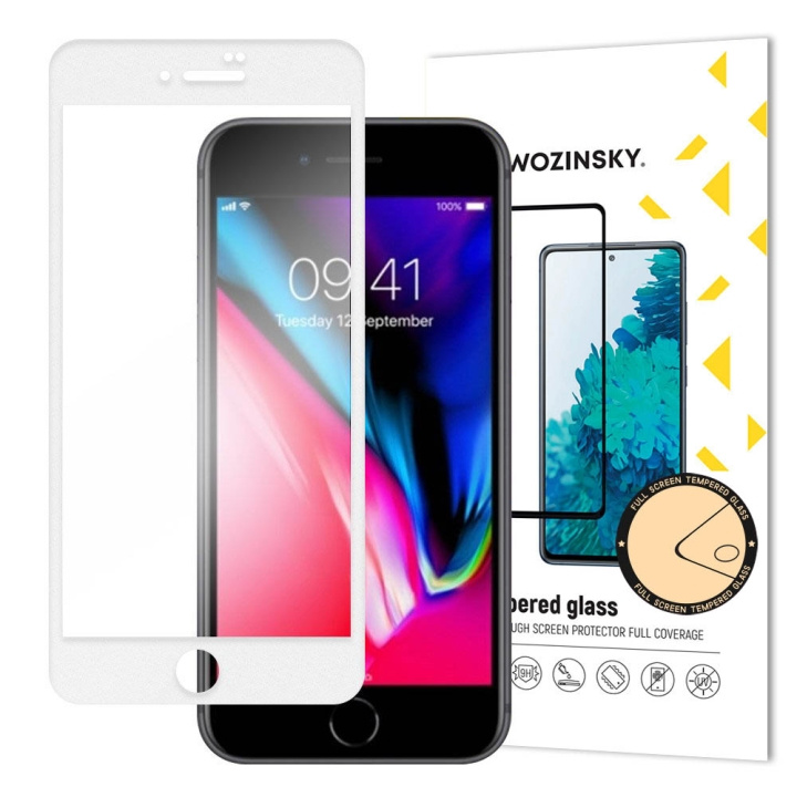 Wozinsky Skärmskydd 9H Transparent Apple iPhone 7 / iPhone 8 / iPhone SE 2020 Vit ryhmässä ÄLYPUHELIMET JA TABLETIT / Puhelimen suojakotelo / Apple / iPhone 8 @ TP E-commerce Nordic AB (C66972)