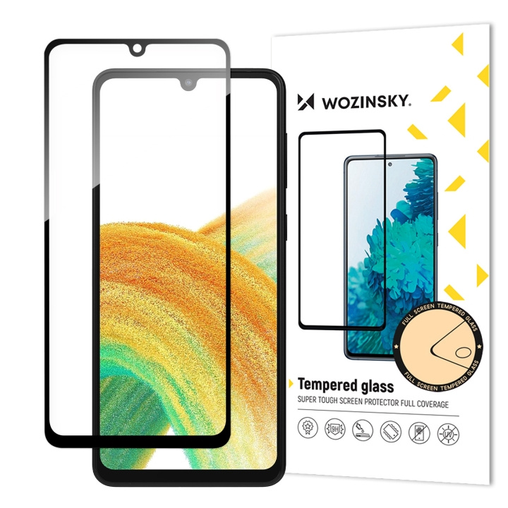 Wozinsky Skärmskydd 9H Svart Samsung Galaxy A34 5G ryhmässä ÄLYPUHELIMET JA TABLETIT / Puhelimen suojakotelo / Samsung @ TP E-commerce Nordic AB (C66981)