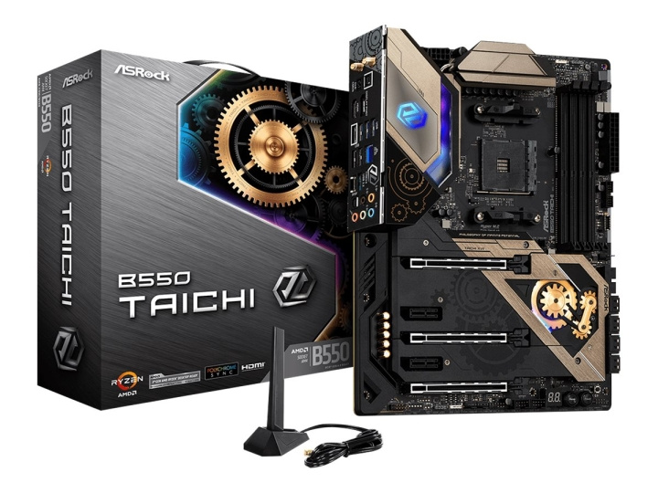 ASRock B550 Taichi ATX AM4 AMD B550 ryhmässä TIETOKOONET & TARVIKKEET / Tietokoneen komponentit / Emolevyt @ TP E-commerce Nordic AB (C66997)