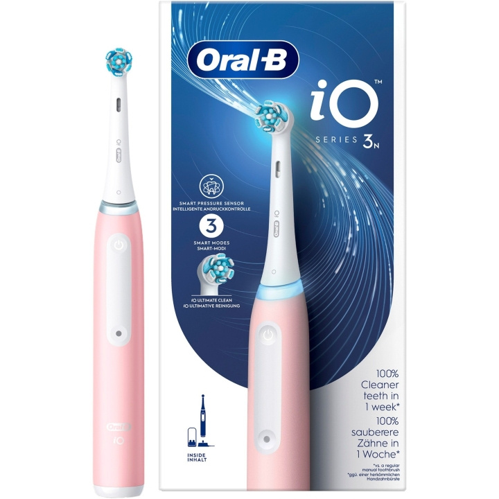 Oral B iO Series 3n Blush Pink electric toothbrush ryhmässä KAUNEUS JA TERVEYS / Suunhoito / Sähköhammasharjat @ TP E-commerce Nordic AB (C67006)