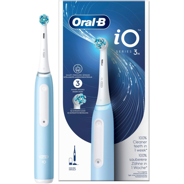 Oral B iO Series 3n Ice Blue Electric Toothbrush ryhmässä KAUNEUS JA TERVEYS / Suunhoito / Sähköhammasharjat @ TP E-commerce Nordic AB (C67007)