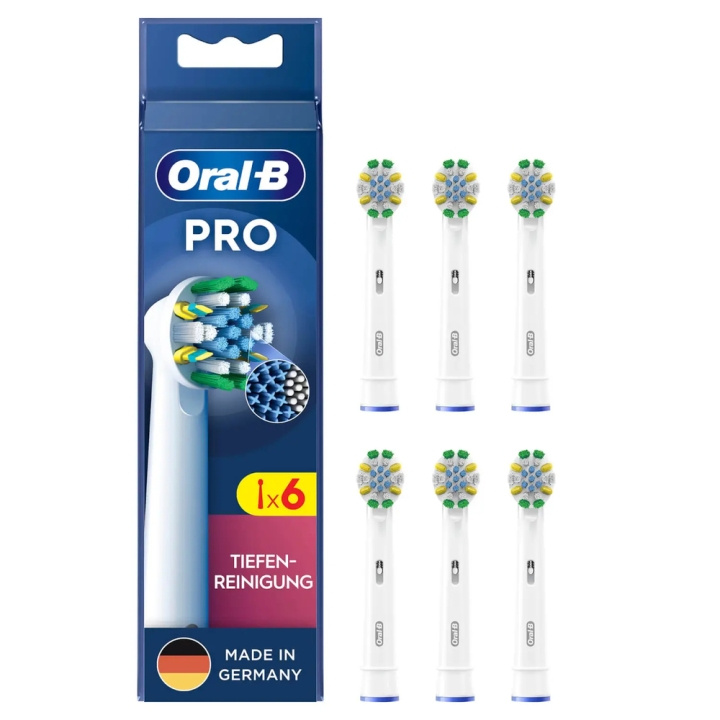 Oral B Replacement Brush Heads Pro Deep Clean 6 Pack ryhmässä KAUNEUS JA TERVEYS / Suunhoito / Sähköhammasharjat Tarvikkeet @ TP E-commerce Nordic AB (C67016)