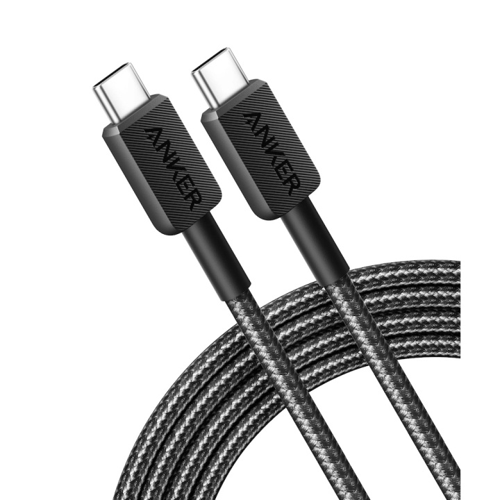 Anker 322 USB-C till USB-C-kabel (1,8 m, flätad) 140 W ryhmässä TIETOKOONET & TARVIKKEET / Kaapelit & Sovittimet / USB / USB-C @ TP E-commerce Nordic AB (C67022)