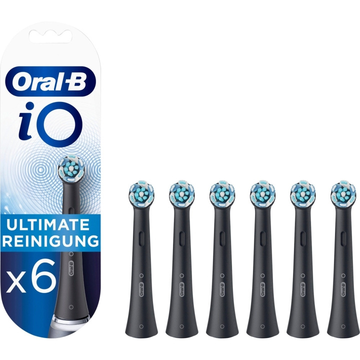 Oral B iO Ultimate Clean borstmunstycken Svart, 6 st. extra tandborsthuvuden ryhmässä KAUNEUS JA TERVEYS / Suunhoito / Sähköhammasharjat Tarvikkeet @ TP E-commerce Nordic AB (C67041)