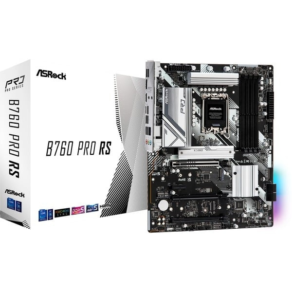 ASRock B760 PRO RS ATX LGA1700 Intel B760 ryhmässä TIETOKOONET & TARVIKKEET / Tietokoneen komponentit / Emolevyt @ TP E-commerce Nordic AB (C67071)