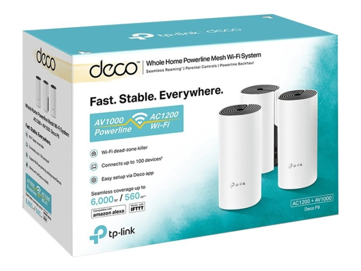 TP-Link Deco P9 Wi-Fi-system Desktop ryhmässä TIETOKOONET & TARVIKKEET / Verkko / Reititin @ TP E-commerce Nordic AB (C67190)