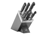 Zwilling Four Star Knife block och knivset ryhmässä KOTI, TALOUS JA PUUTARHA / Keittiövälineet / Keittiöveitset ja veitsenteroittimet @ TP E-commerce Nordic AB (C67430)