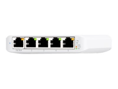 Ubiquiti UniFi Switch USW Flex Mini Switch 5-port Gigabit PoE+ ryhmässä TIETOKOONET & TARVIKKEET / Verkko / Kytkimet @ TP E-commerce Nordic AB (C67467)