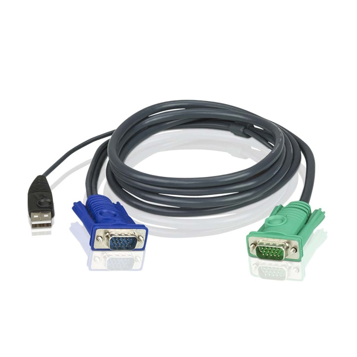 ATEN KVM Kaapeli VGA Uros / USB A Uros - Aten SPHD15-G 1.8 m ryhmässä TIETOKOONET & TARVIKKEET / Kaapelit & Sovittimet / VGA / Sovittimet @ TP E-commerce Nordic AB (C67480)