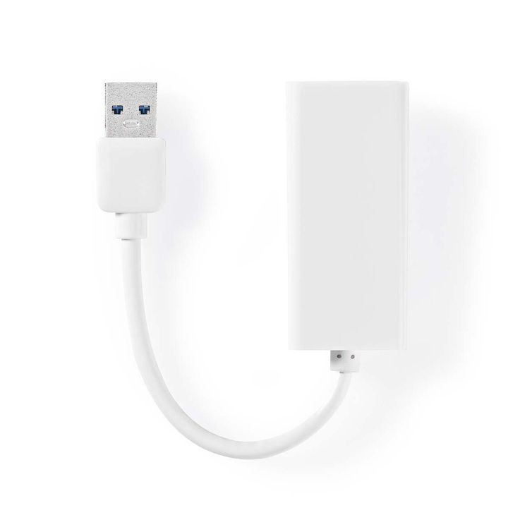 Nedis USB-verkkosovitin | USB 3.2 Gen 1 | 1 Gbps | USB-A Uros | RJ45 Naaras | 0.20 m | Pyöreä | Niklattu | Puhdas kupari | Valkoinen | Laatikko ryhmässä TIETOKOONET & TARVIKKEET / Verkko / Verkkokortti / USB @ TP E-commerce Nordic AB (C67500)