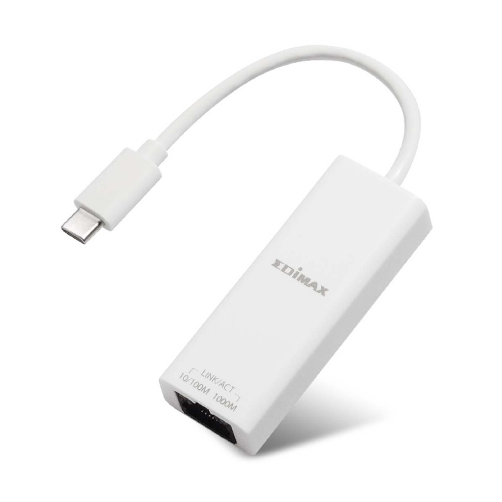 Edimax USB 3.2 Type C to Gigabit Ethernet Adapter ryhmässä TIETOKOONET & TARVIKKEET / Verkko / Verkkokortti / USB @ TP E-commerce Nordic AB (C67584)