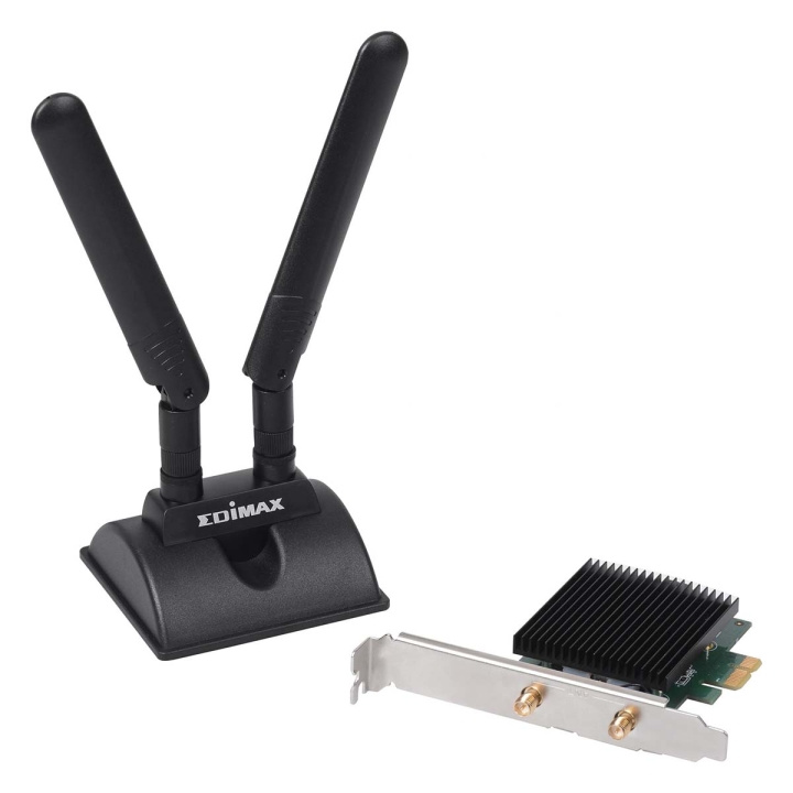 Edimax AX3000 Kaksikaistainen 802.11ax & Bluetooth 5.0 PCI Express -sovitin ryhmässä TIETOKOONET & TARVIKKEET / Verkko / Verkkokortti / PCI Express @ TP E-commerce Nordic AB (C67590)