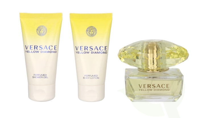 Versace Yellow Diamond Giftset 150 ml Edt Spray 50ml/Shower Gel 50ml/Body Lotion 50ml ryhmässä KAUNEUS JA TERVEYS / Lahjapakkaukset / Naisten lahjapakkaukset @ TP E-commerce Nordic AB (C67703)