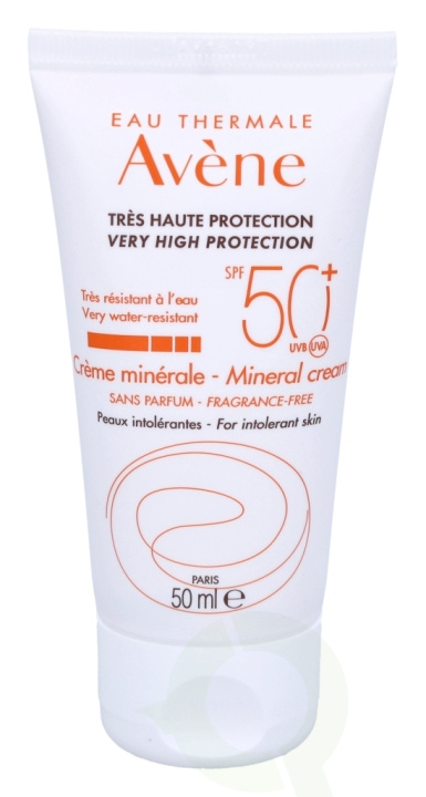 Avene Sun Care Mineral Cream SPF50+ 50 ml ryhmässä KAUNEUS JA TERVEYS / Ihonhoito / Rusketus / Aurinkosuoja @ TP E-commerce Nordic AB (C67730)