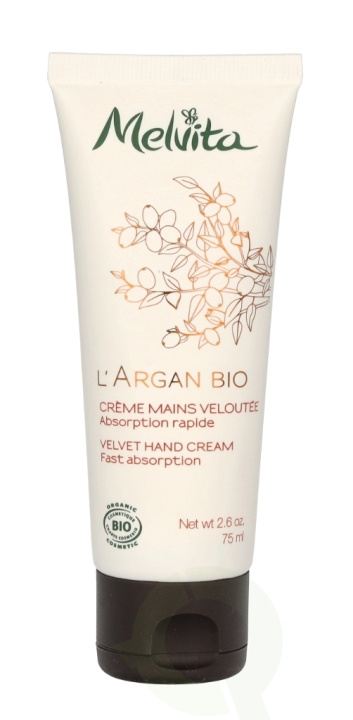 Melvita L\'Argan Bio Velvety Hand Cream 75 ml ryhmässä KAUNEUS JA TERVEYS / Manikyyri/Pedikyyri / Käsirasva @ TP E-commerce Nordic AB (C67791)