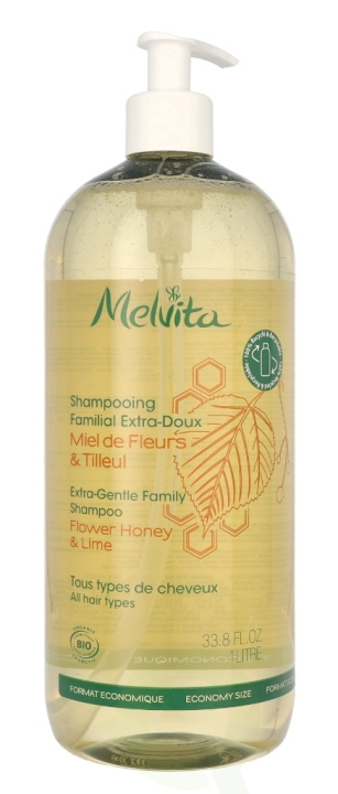 Melvita Extra-Gentle Family Shampoo 1000 ml ryhmässä KAUNEUS JA TERVEYS / Hiukset &Stailaus / Hiustenhoito / Shampoo @ TP E-commerce Nordic AB (C67805)