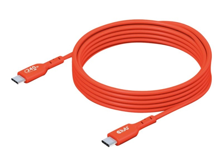 Club 3D USB 2.0 USB Type-C-kabel 2m Röd ryhmässä TIETOKOONET & TARVIKKEET / Kaapelit & Sovittimet / USB / USB-C @ TP E-commerce Nordic AB (C67838)