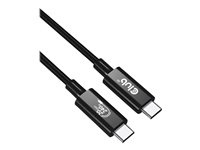 Club 3D USB4 Gen2x2 USB Type-C-kabel 2m Svart ryhmässä TIETOKOONET & TARVIKKEET / Kaapelit & Sovittimet / USB / USB-C @ TP E-commerce Nordic AB (C67839)