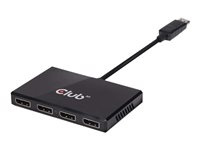 Club 3D MST Hub 1x DisplayPort -> 4x DisplayPort ryhmässä TIETOKOONET & TARVIKKEET / Kaapelit & Sovittimet / DisplayPort / Sovittimet @ TP E-commerce Nordic AB (C67884)