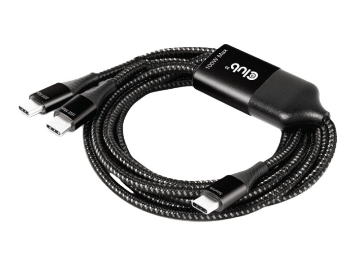 Club 3D USB typ C-kabel 1,83 m svart vit ryhmässä TIETOKOONET & TARVIKKEET / Kaapelit & Sovittimet / USB / USB-C @ TP E-commerce Nordic AB (C67917)