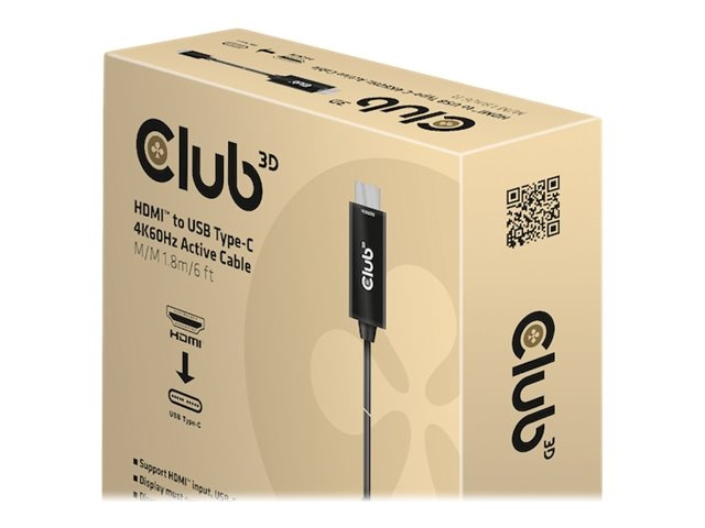 Club 3D Video adapter cable DisplayPort / HDMI 1.8m Black ryhmässä KODINELEKTRONIIKKA / Kaapelit & Sovittimet / HDMI / Sovittimet @ TP E-commerce Nordic AB (C67922)