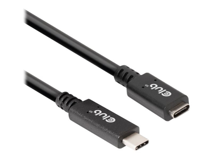 Club 3D USB Type-C forlængerkabel 1m Sort ryhmässä KOTI, TALOUS JA PUUTARHA / Sähkö & Valaistus / Jatkojohdot @ TP E-commerce Nordic AB (C67926)