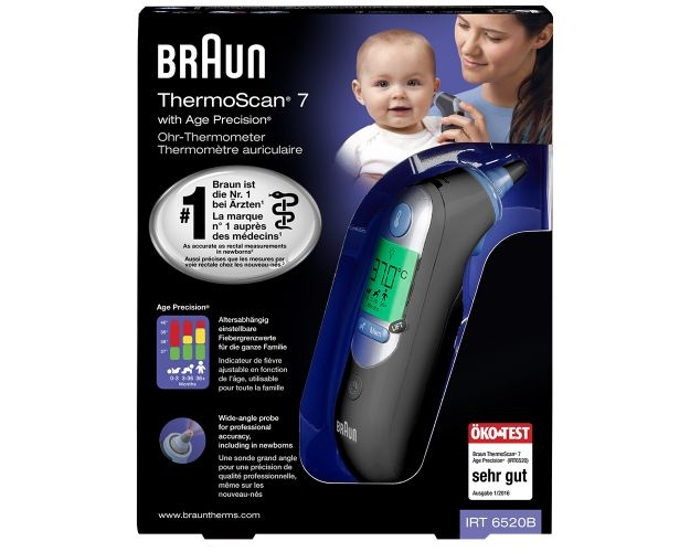 Braun ThermoScan® 7 med Age Precision® - Svart ryhmässä KAUNEUS JA TERVEYS / Terveydenhoito / Kuumemittari @ TP E-commerce Nordic AB (C67955)