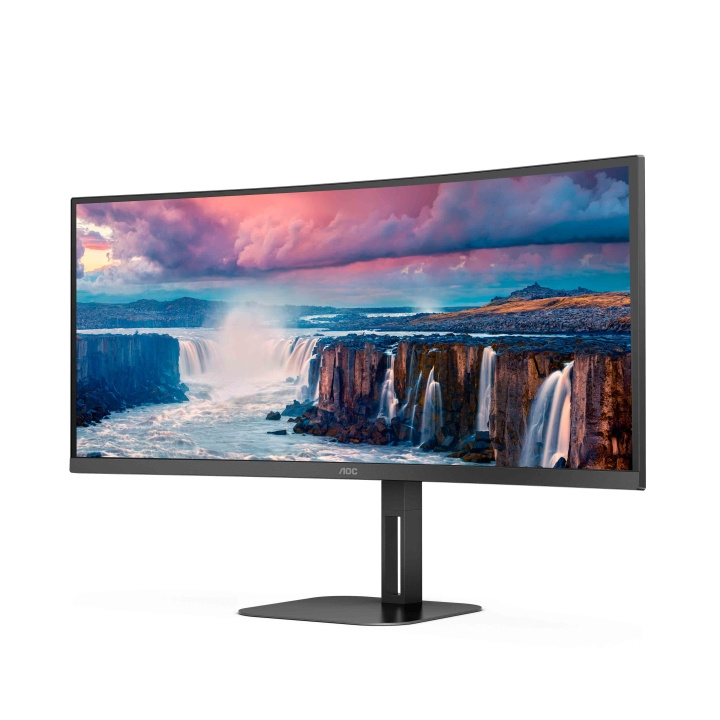 AOC Value-line CU34V5C/BK 34 3440 x 1440 (UltraWide) HDMI DisplayPort USB-C 100Hz Dockningsskärm ryhmässä TIETOKOONET & TARVIKKEET / Näytöt / Tietokonenäytöt @ TP E-commerce Nordic AB (C67966)